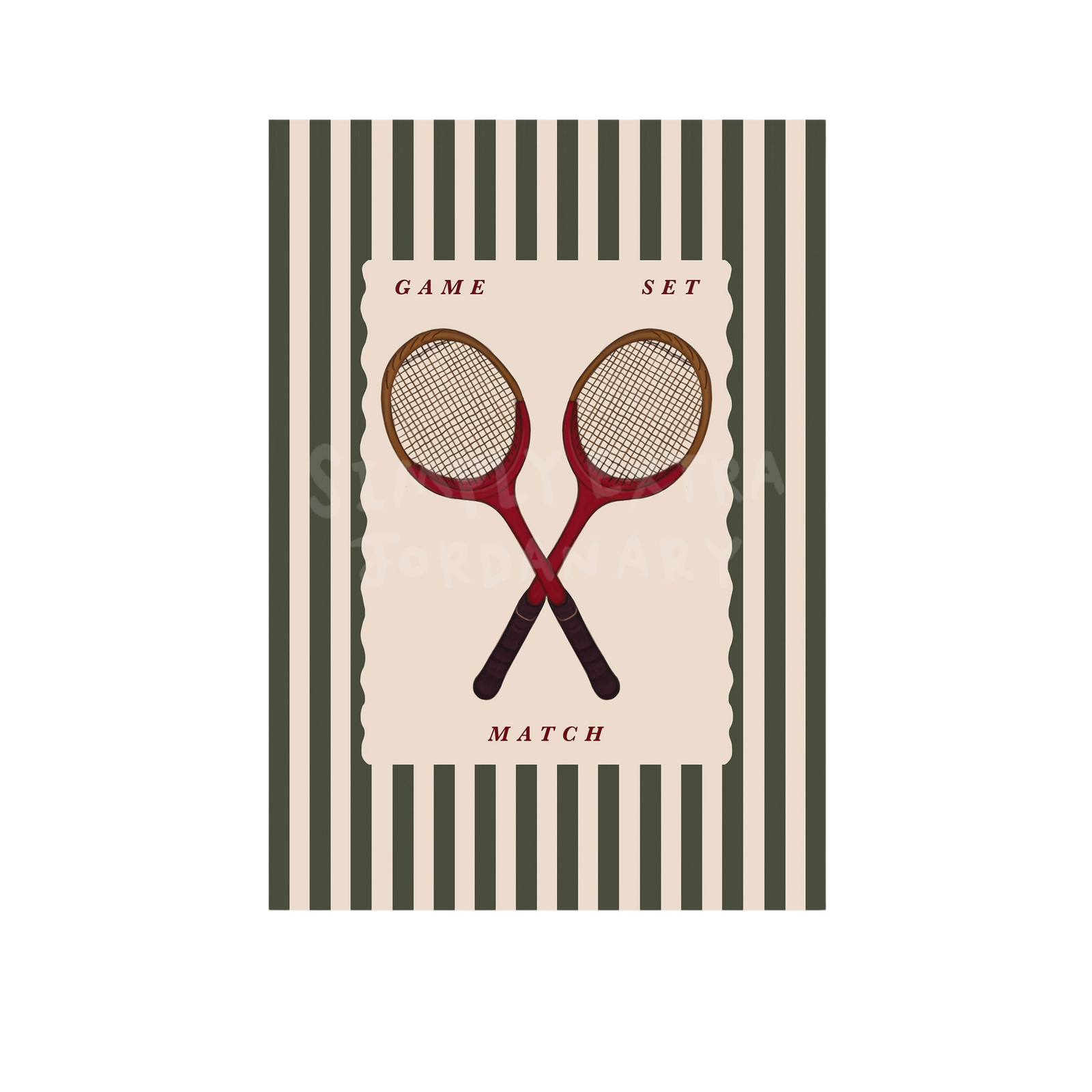 Vintage Tennis Rackets | Sports Print | UNFRAMED