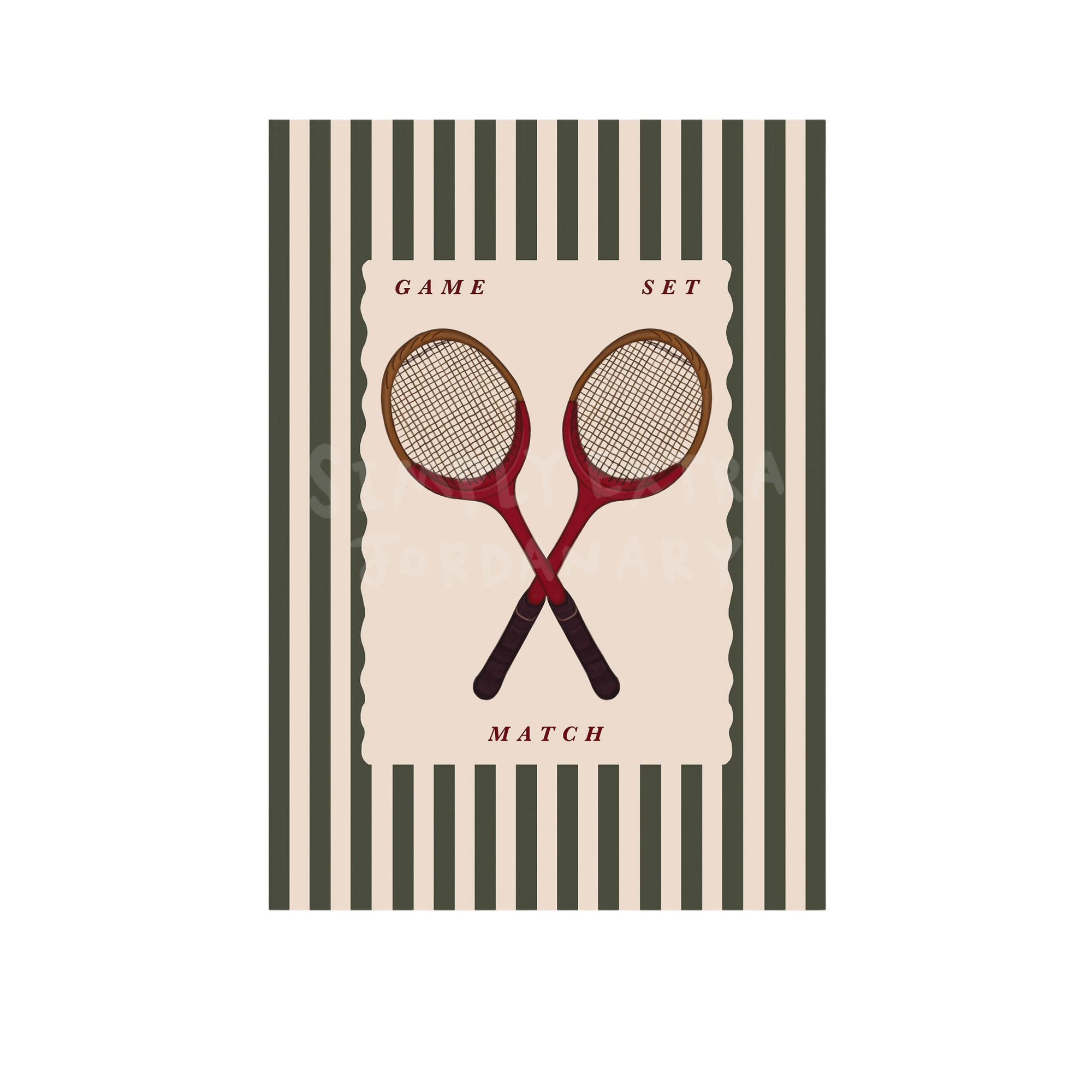 Vintage Tennis Rackets | Sports Print | UNFRAMED