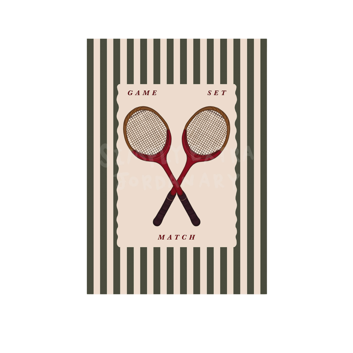 Vintage Tennis Rackets | Sports Print | UNFRAMED