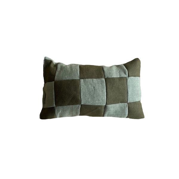 Greens Check Lavender Pillow