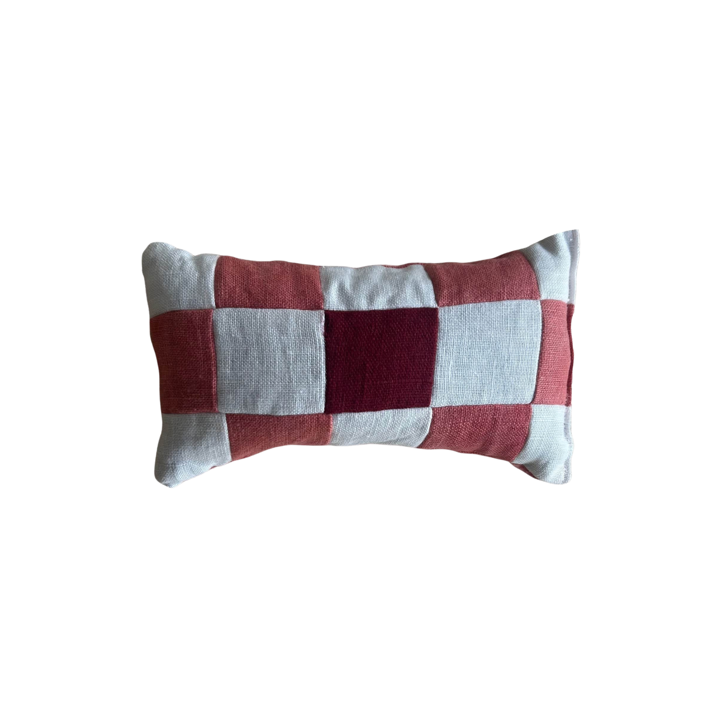 Cranberry Check Lavender Pillow