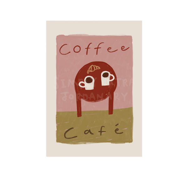 Coffee Cafe | Coffee Table Print | UNFRAMED