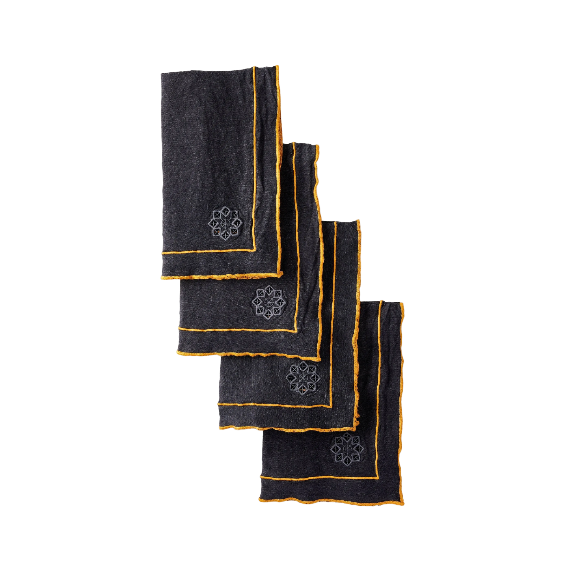 Day For Night Napkins Slate/Marigold