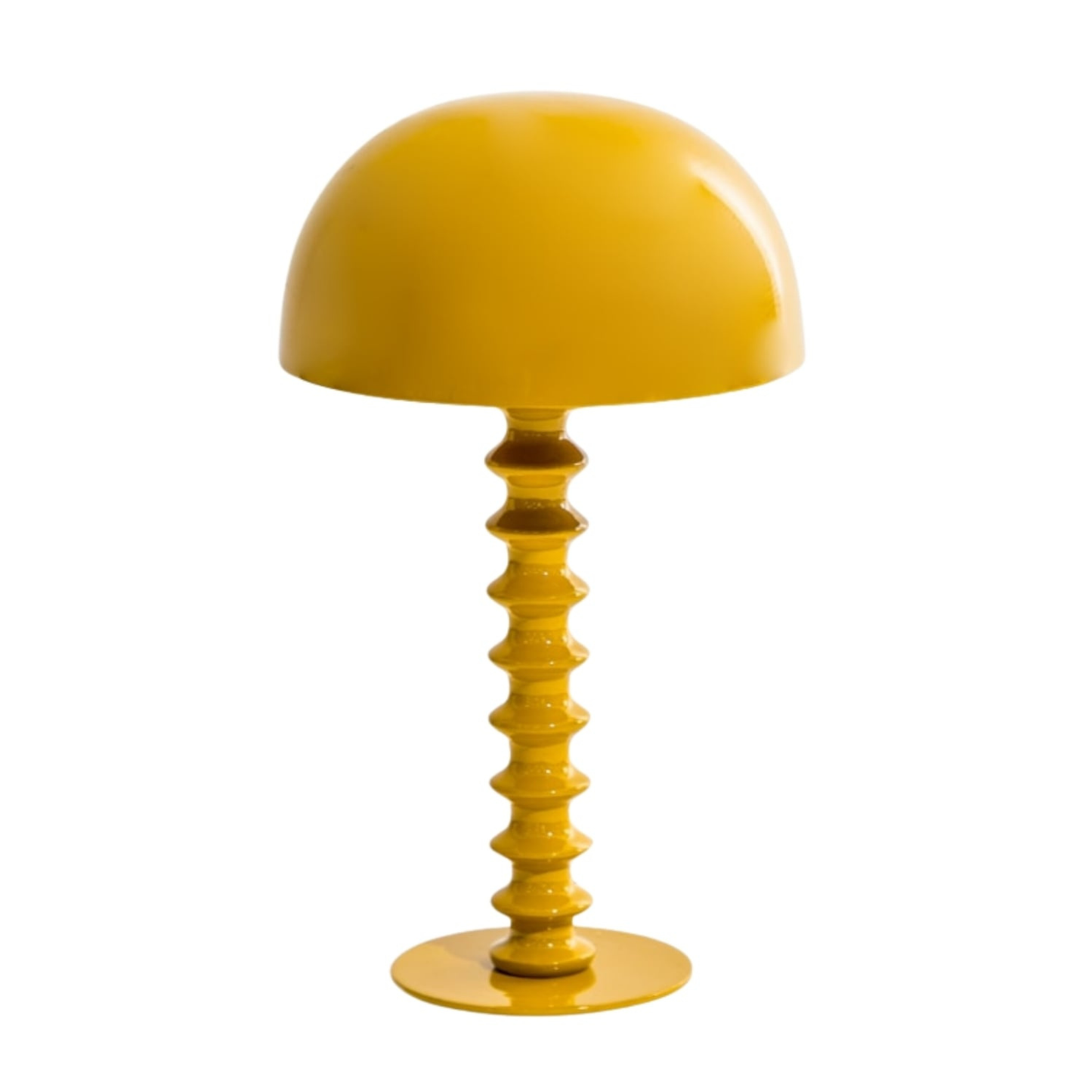 Penny Ribbed Lamp - Mustard