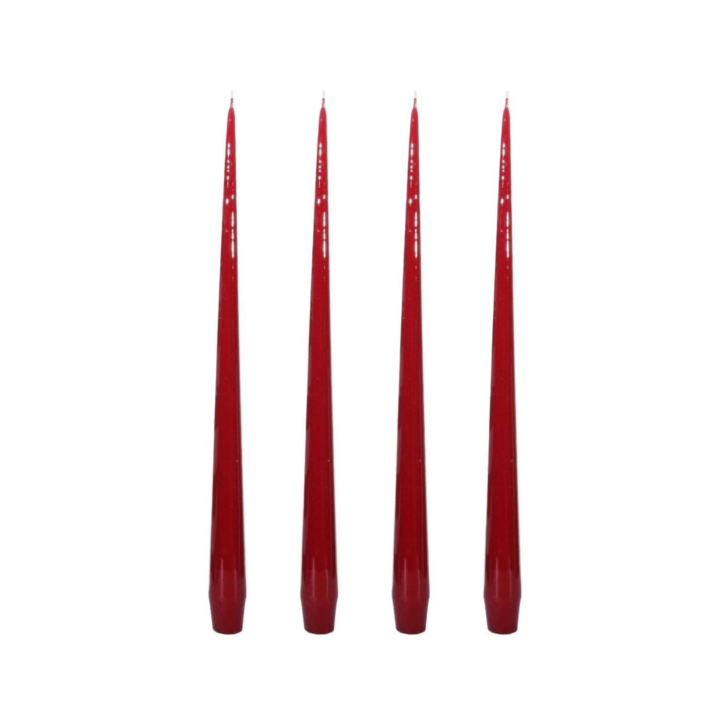 Aurora Medium Slender Taper Candles - Red