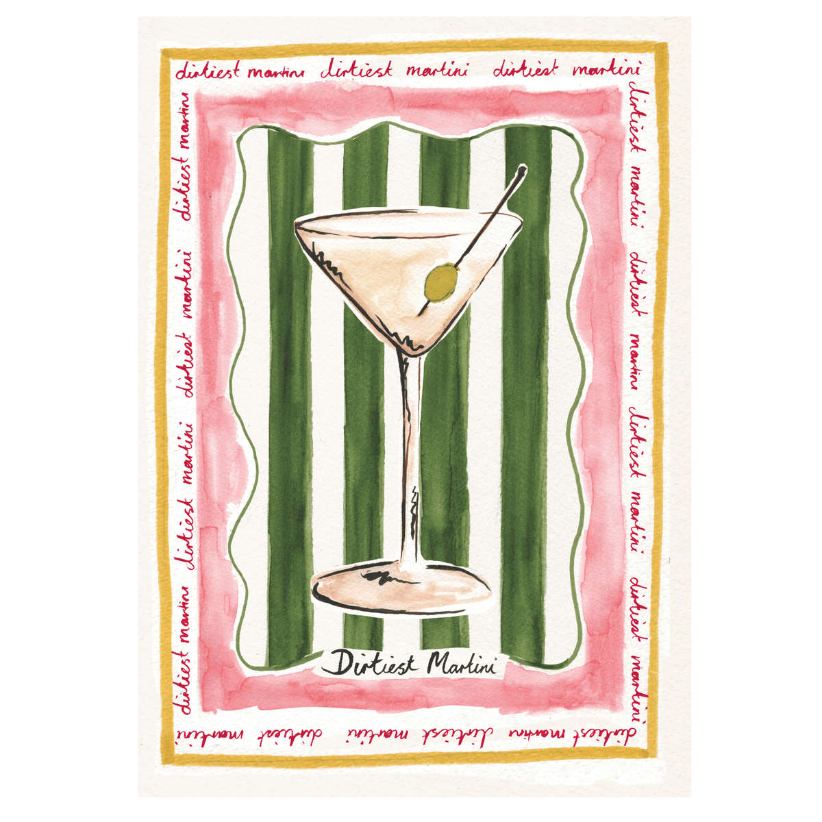 Dirtiest Martini, Cocktail Art Print