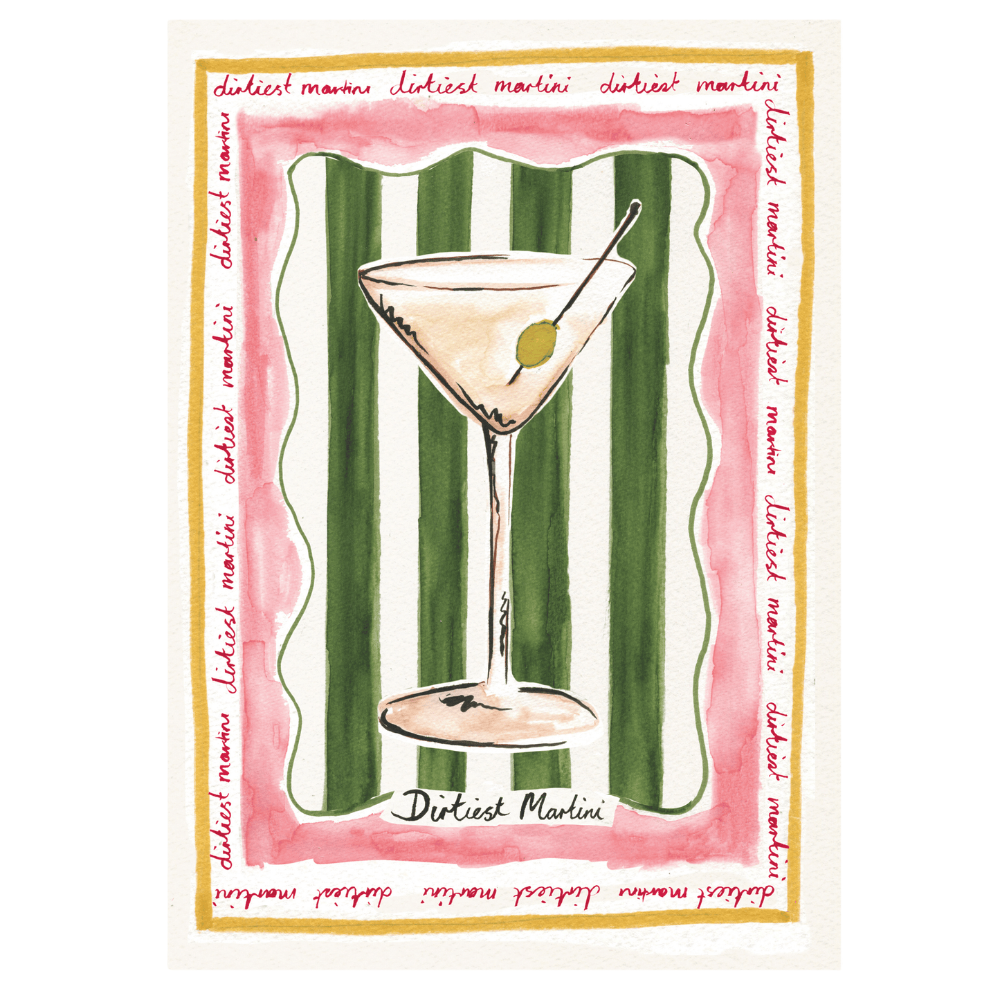 Dirtiest Martini, Cocktail Art Print
