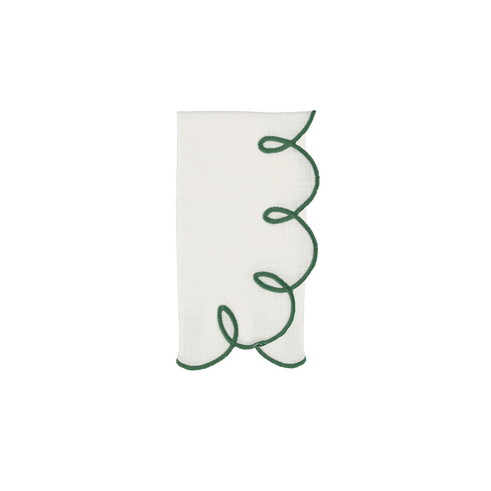 Lisboa Napkin, White and Green