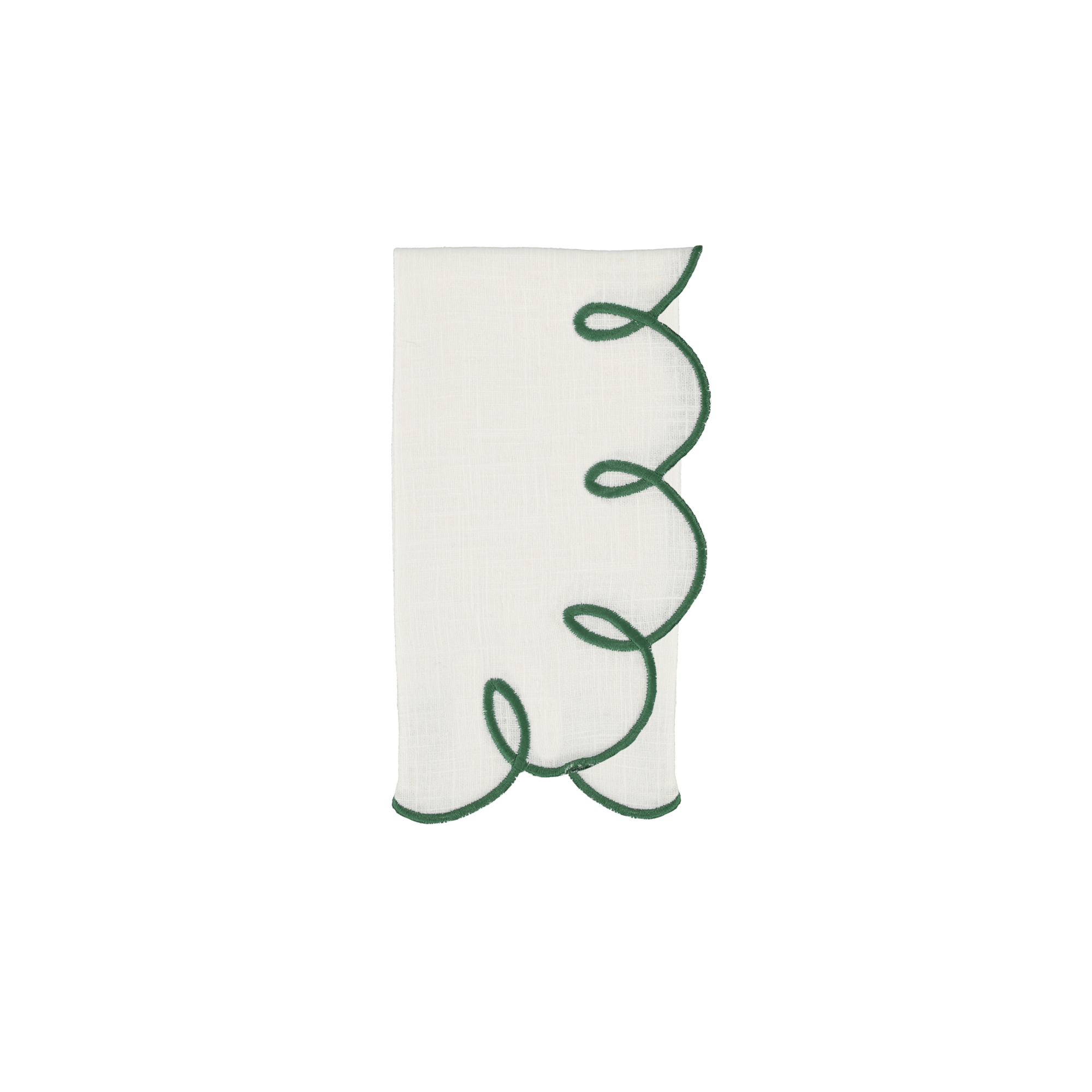 Lisboa Napkin, White and Green