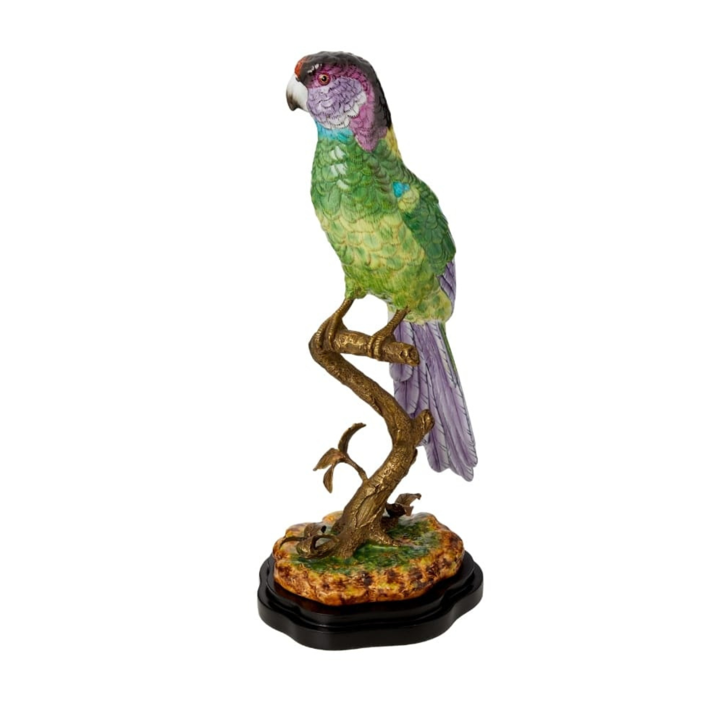 Porcelain parrot on a stand | Right