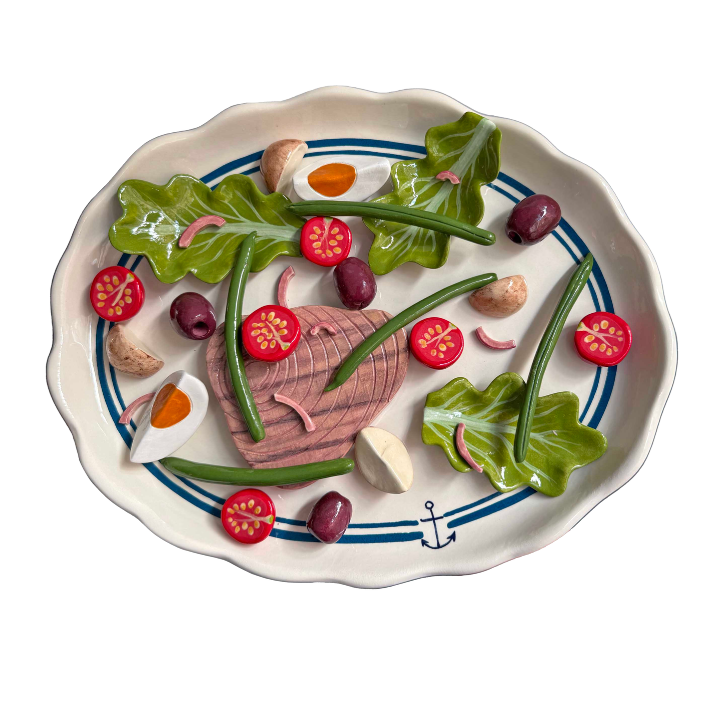 Tuna Niçoise Decorative Ceramic Platter