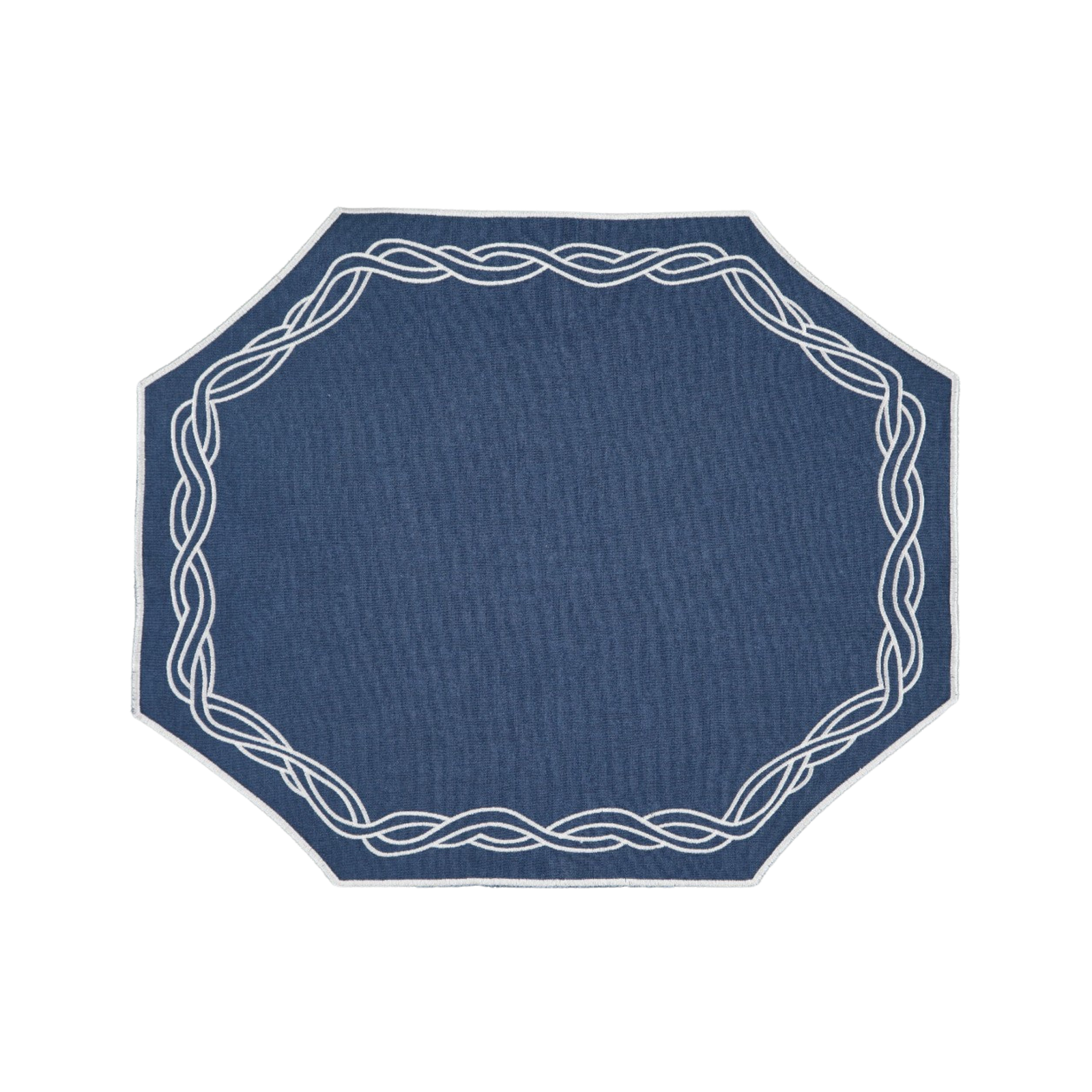 Corda Placemat, Blue and White