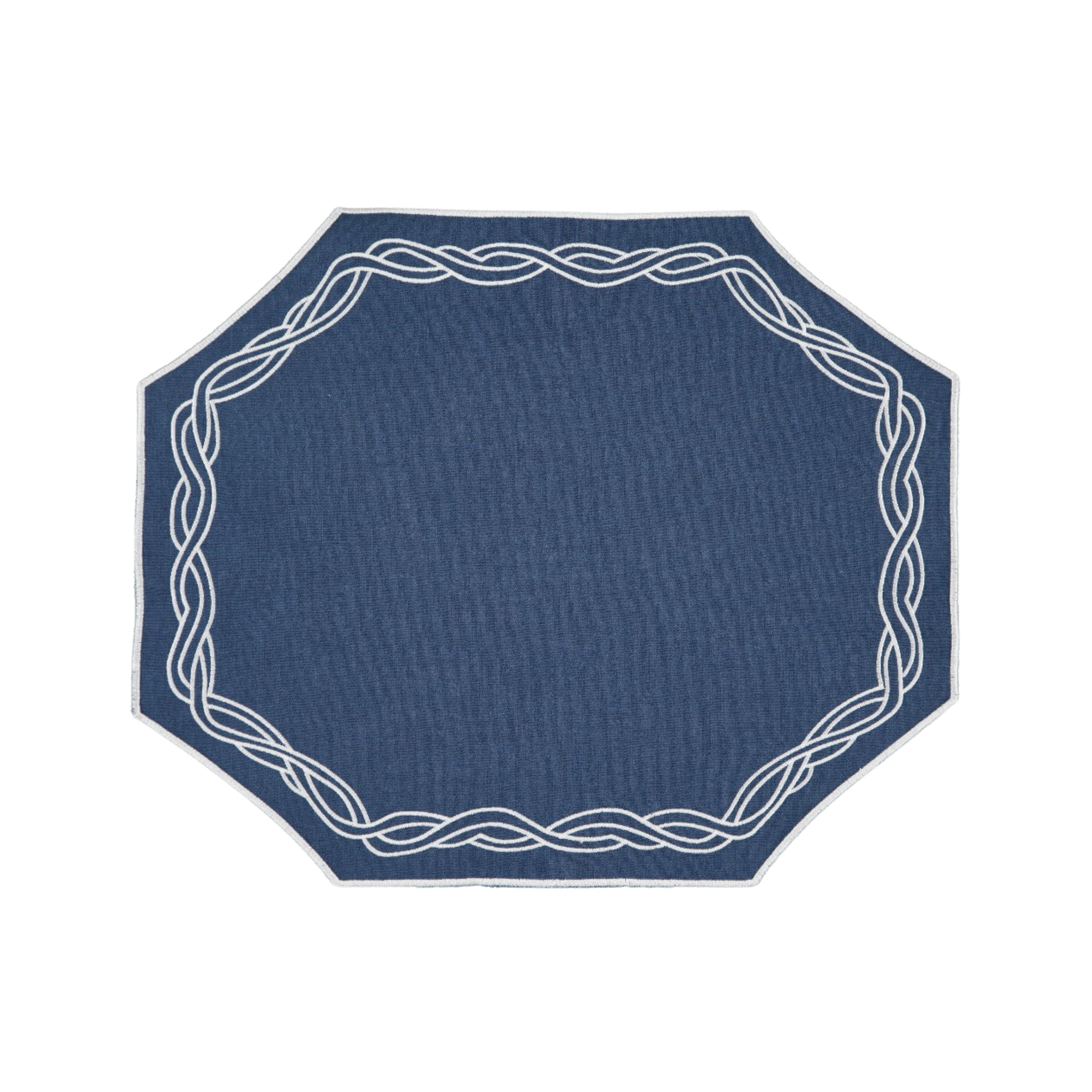 Corda Placemat, Blue and White