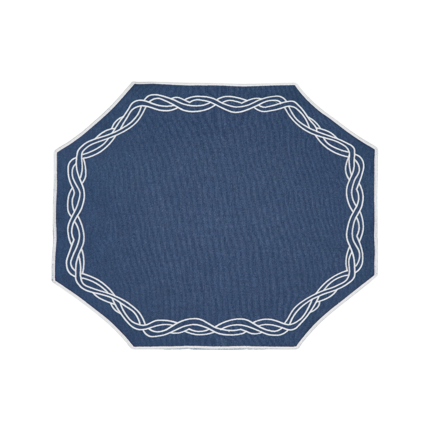 Corda Placemat, Blue and White