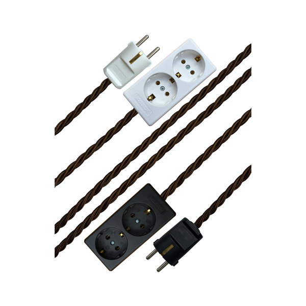 Espresso - Lola's Leads EU Fabric Extension Cable
