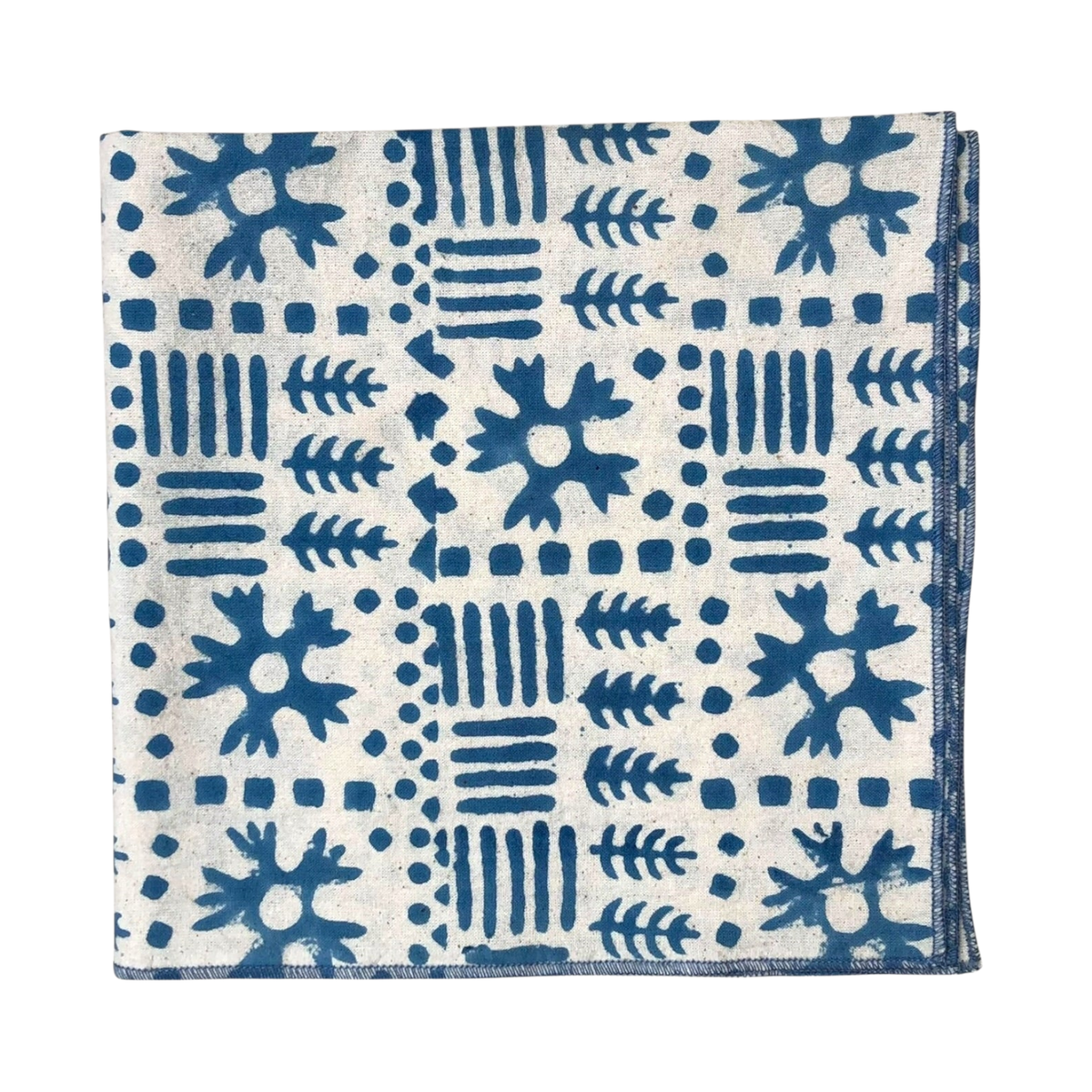 Blue Munch & Magic Cloth Napkin | Block Print | 18x18 in