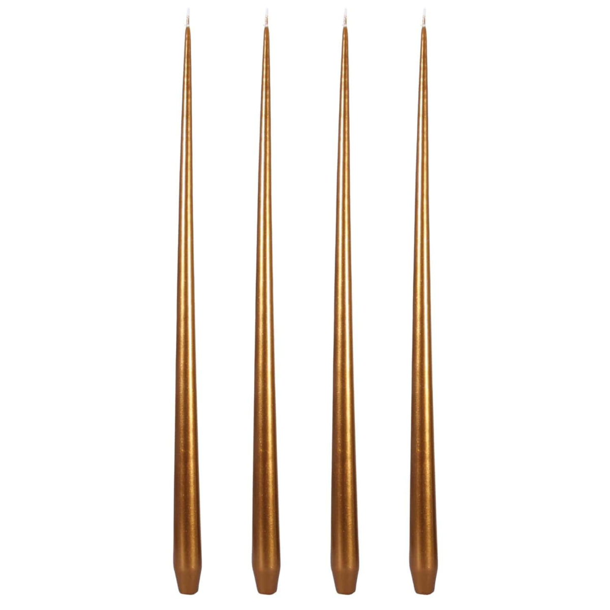 Aurora Tall Slender Taper Candles - Gold