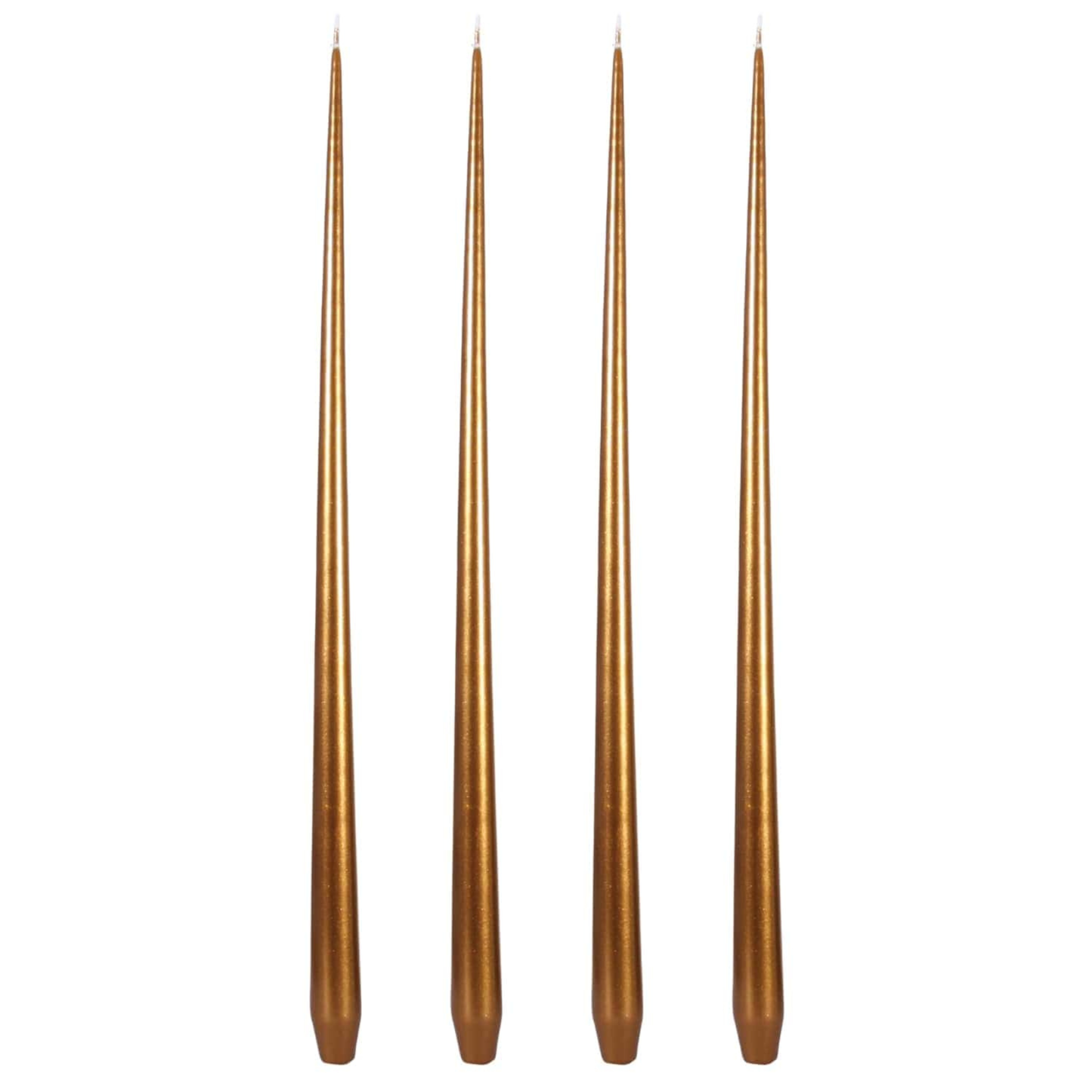 Aurora Tall Slender Taper Candles - Gold