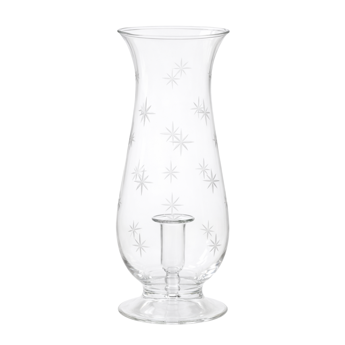 Celestial Glass Hurricane Lantern - Stars