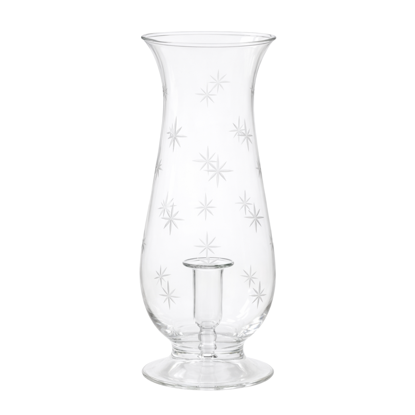 Celestial Glass Hurricane Lantern - Stars