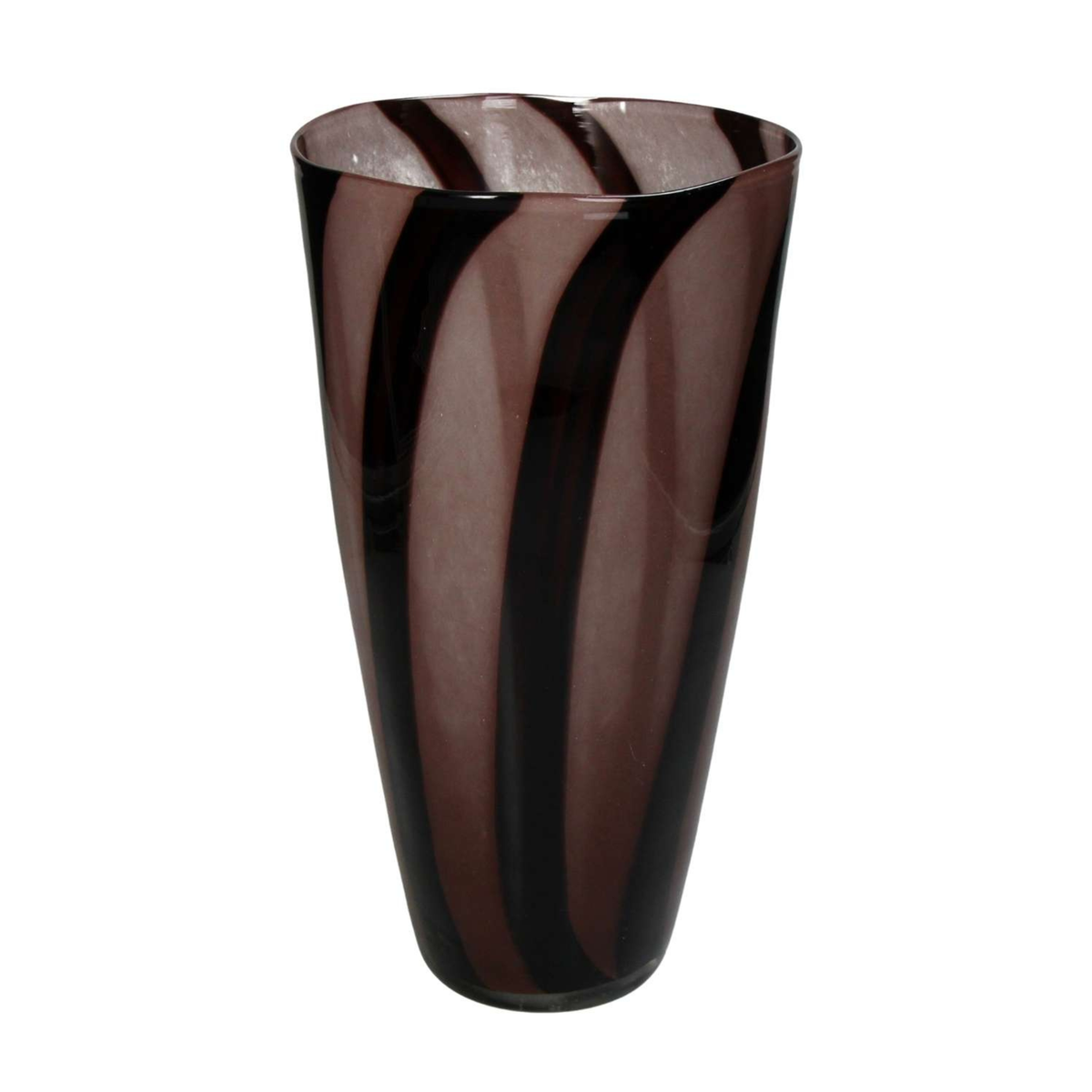Two-Tone brown striped vase Tall