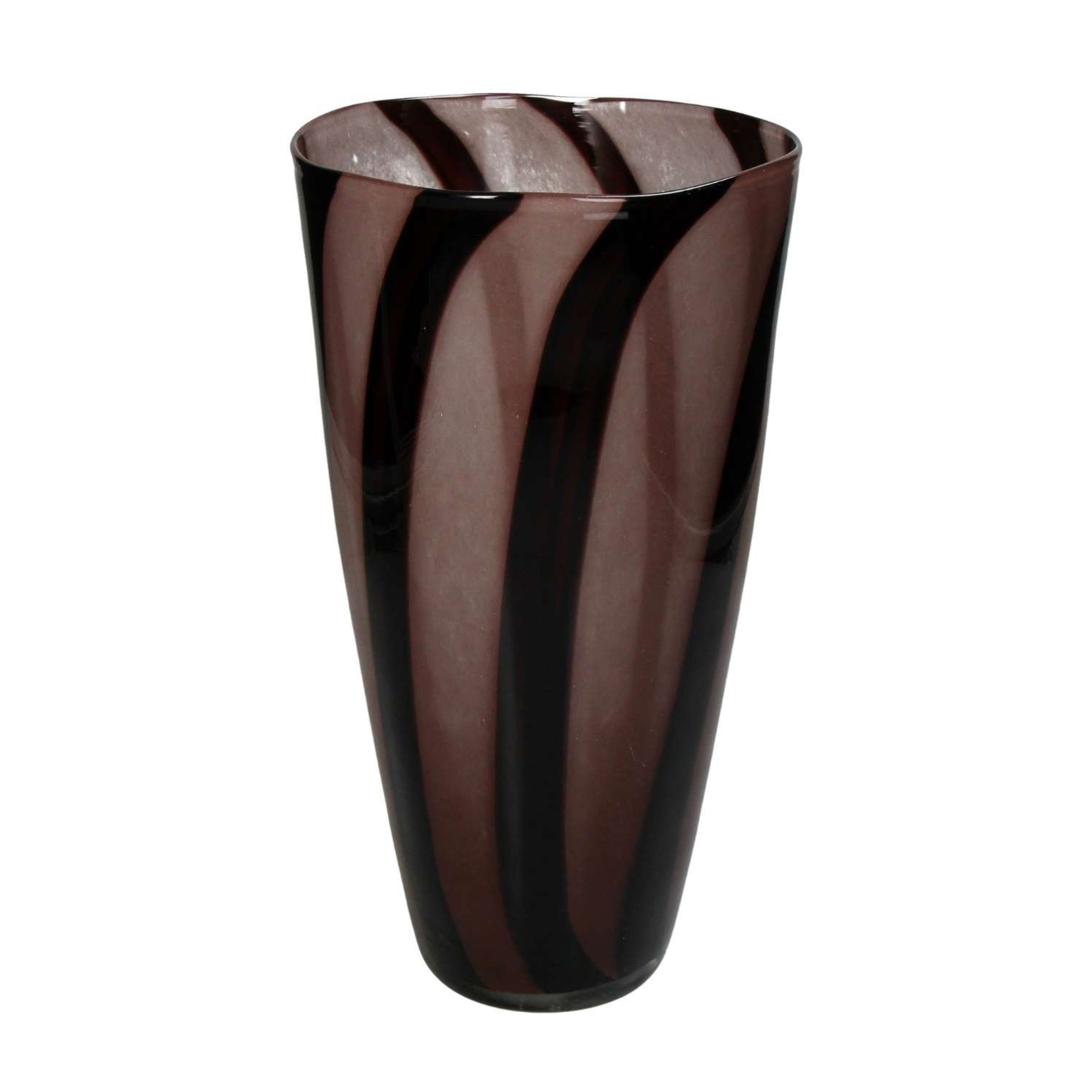 Two-Tone brown striped vase Tall