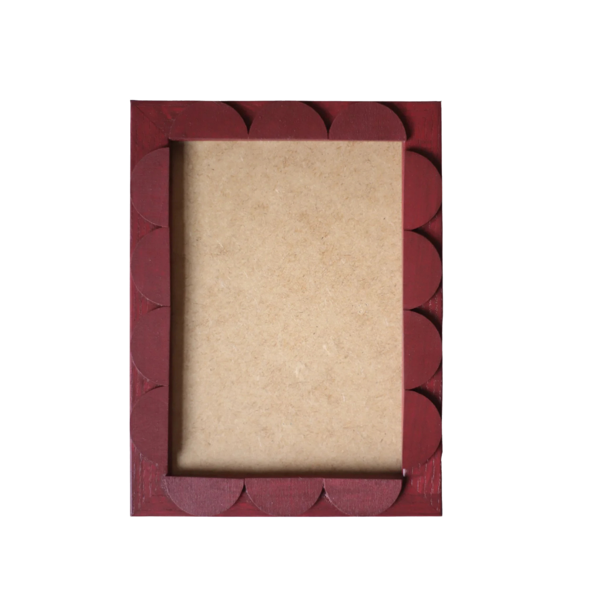 Brick Red Stained Scallop Frame