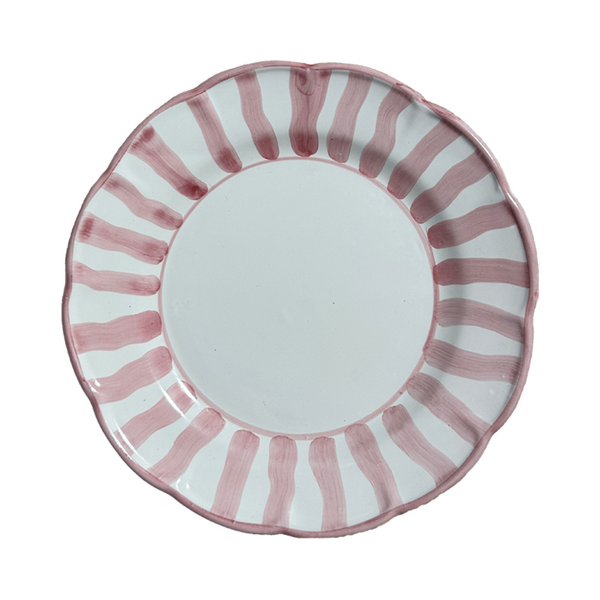 Plate Sole 25 cm Stripe Pink