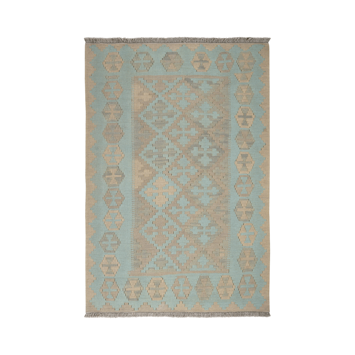 Kilim Gashgai Rug · Hand-Woven - Green, 154x104 cm