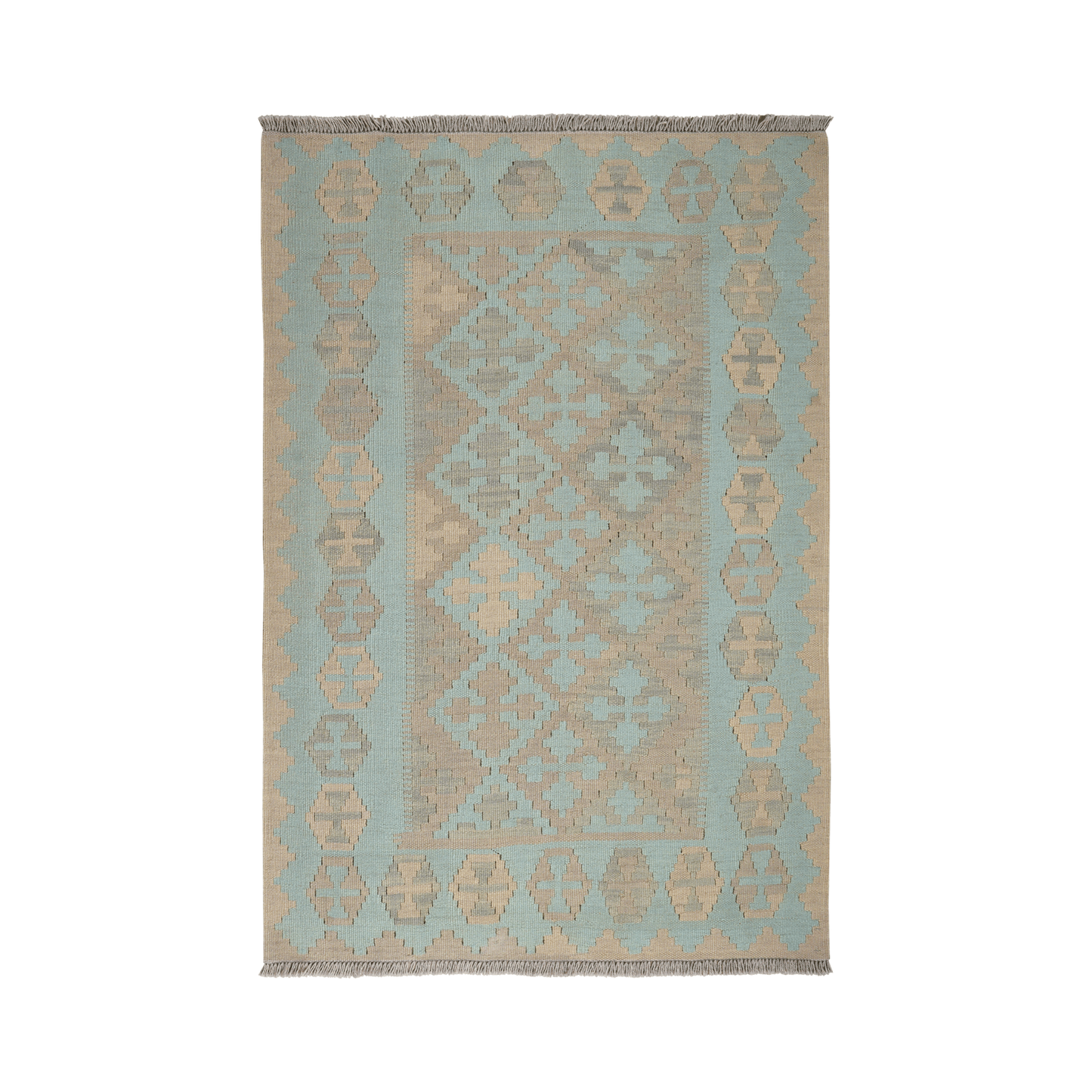 Kilim Gashgai Rug · Hand-Woven - Green, 154x104 cm