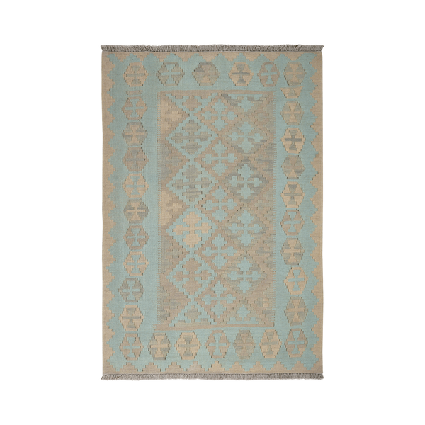 Kilim Gashgai Rug · Hand-Woven - Green, 154x104 cm