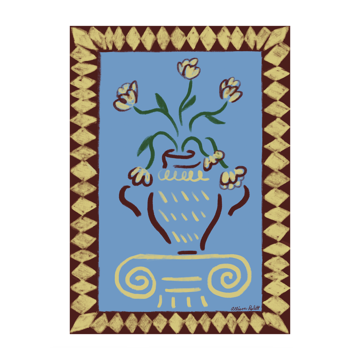 Vase & Column Art Print