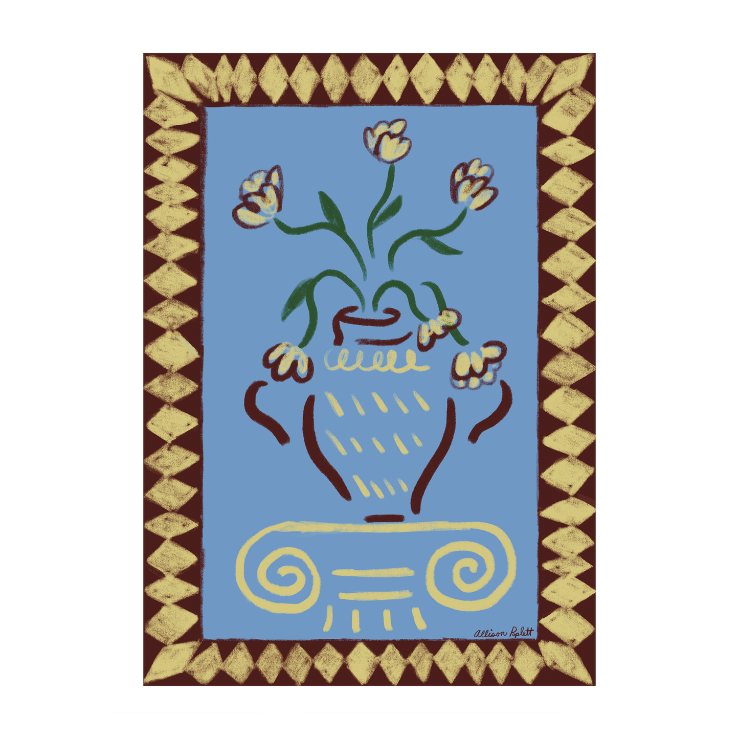 Vase & Column Art Print