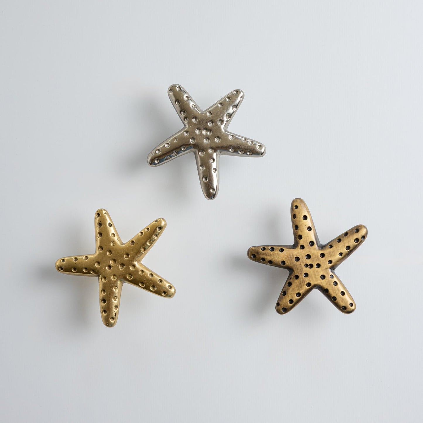 Starfish Knob, Antique Brass