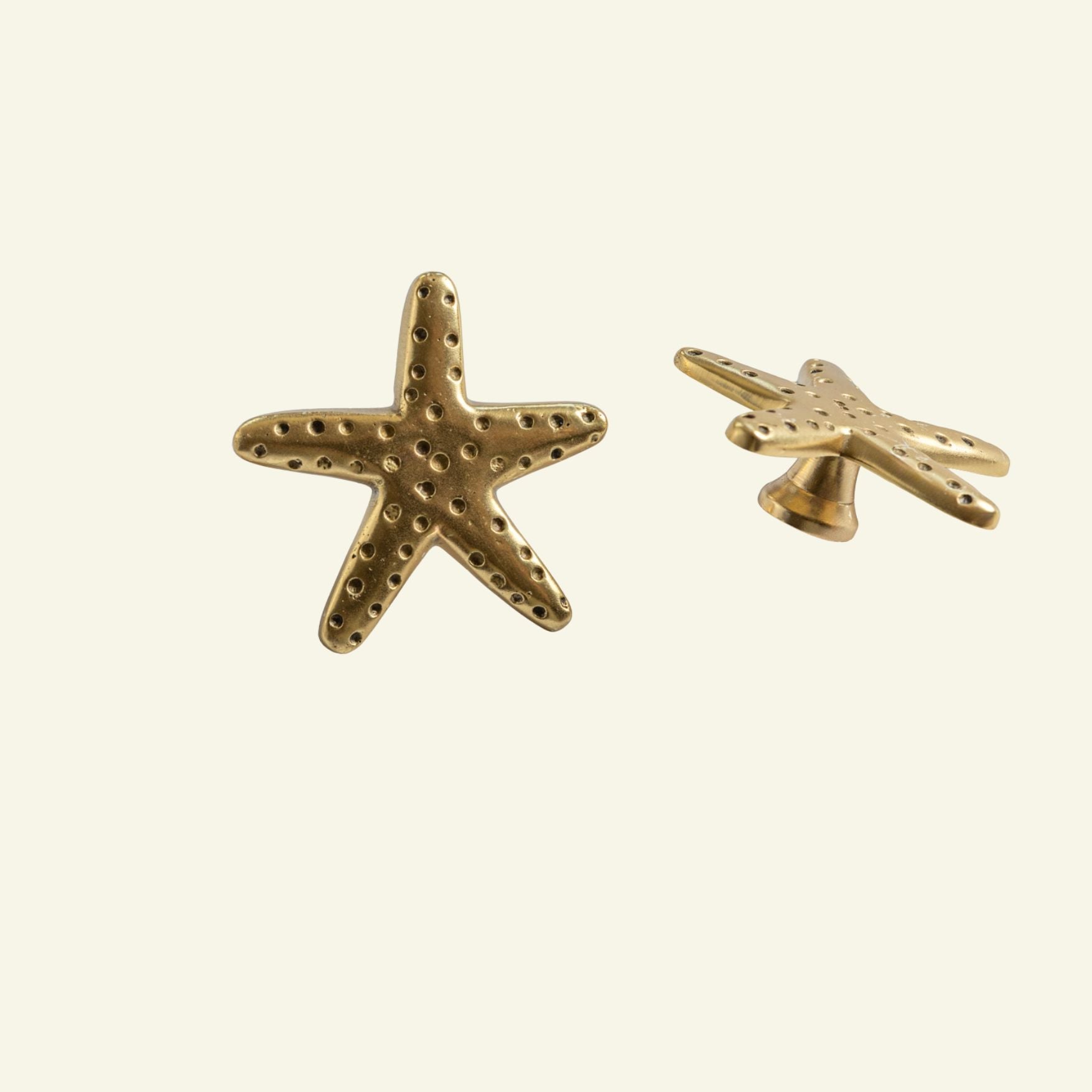 Starfish Knob, Lacquered Brass