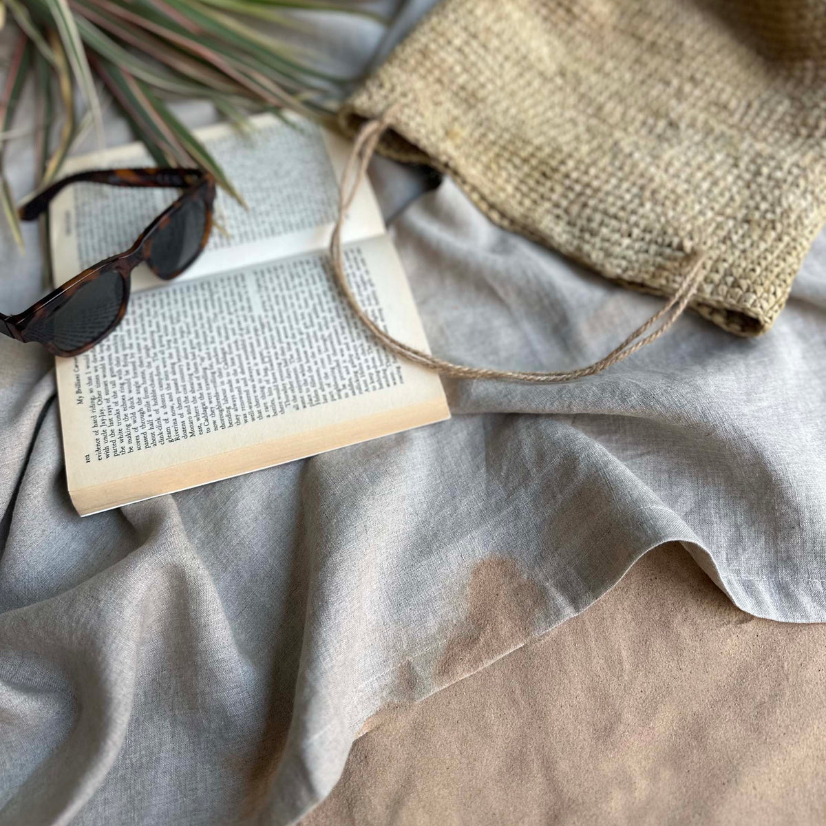 Travel Towel 100% OEKO-TEX® Certified Linen - Natural
