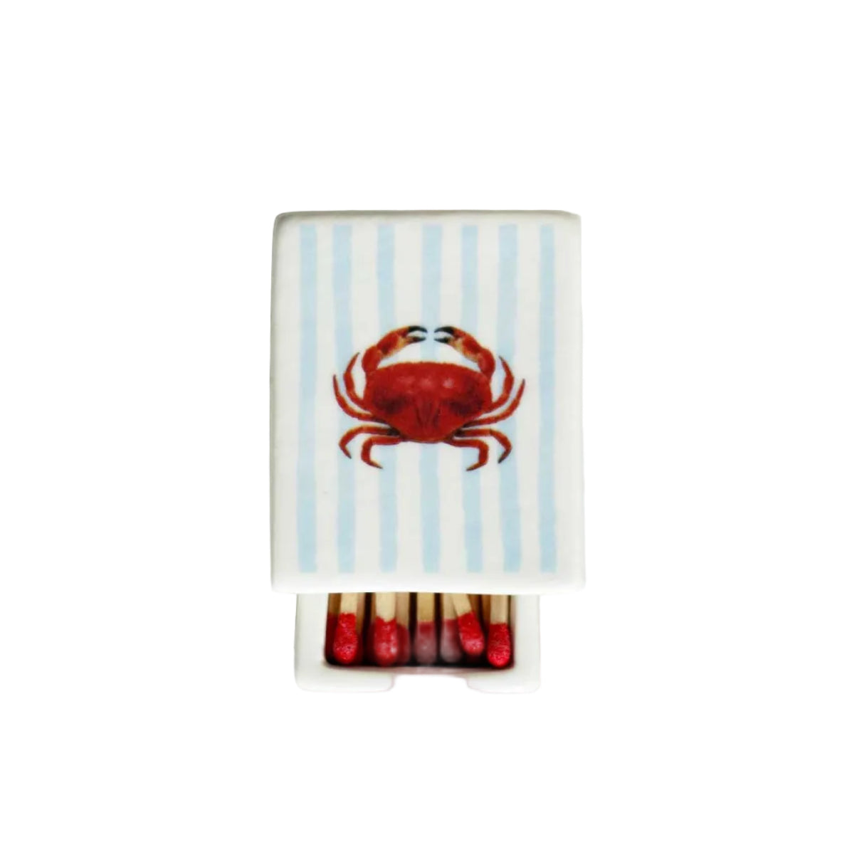 Mini Striped Crab’ Ceramic Matchbox_Old