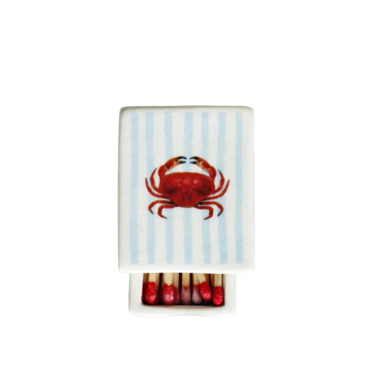 Mini Striped Crab’ Ceramic Matchbox