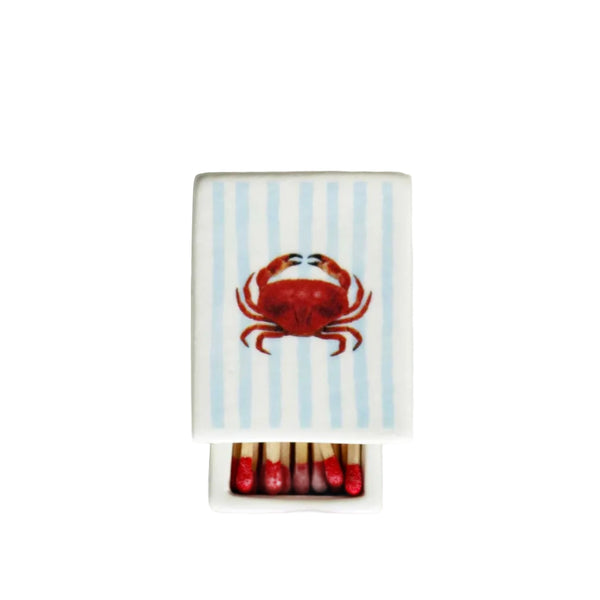 Mini Striped Crab’ Ceramic Matchbox