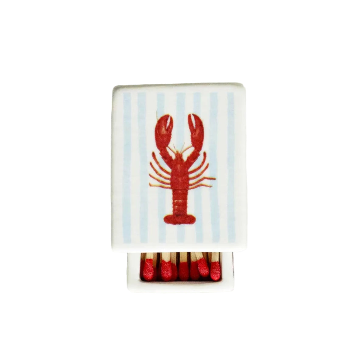 Mini Striped Lobster’ Ceramic Matchbox_Old