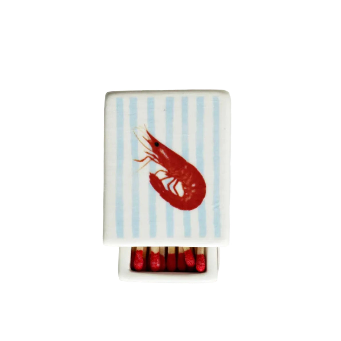 Mini Striped Shrimp’ Ceramic Matchbox_Old