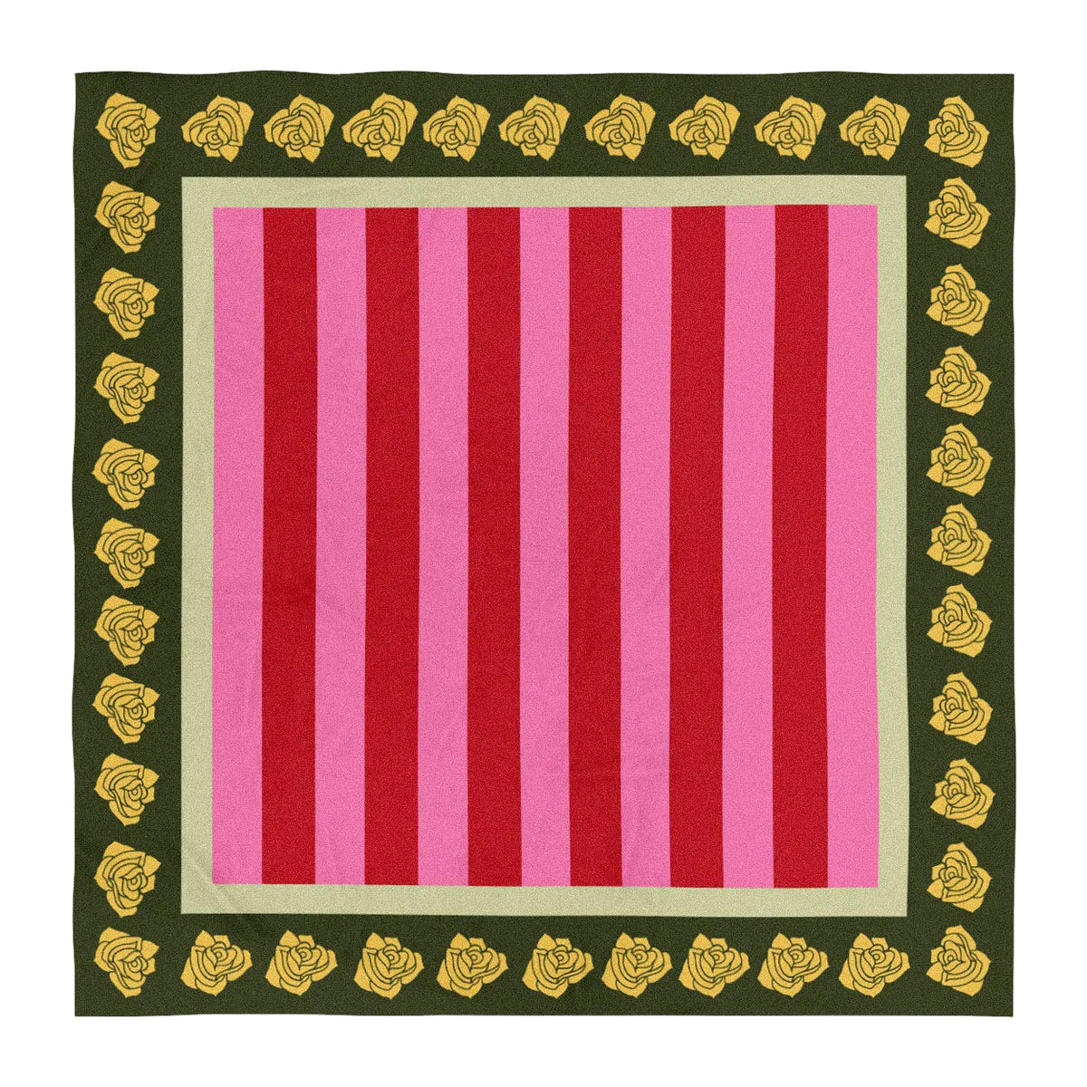 Stripes and Roses Napkin Set of 2