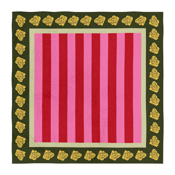 Stripes and Roses Napkin Set of 2