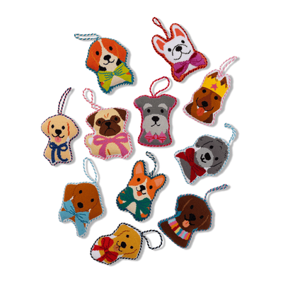 Needlepoint Icon Ornament - Dachshund - Furbish Studio