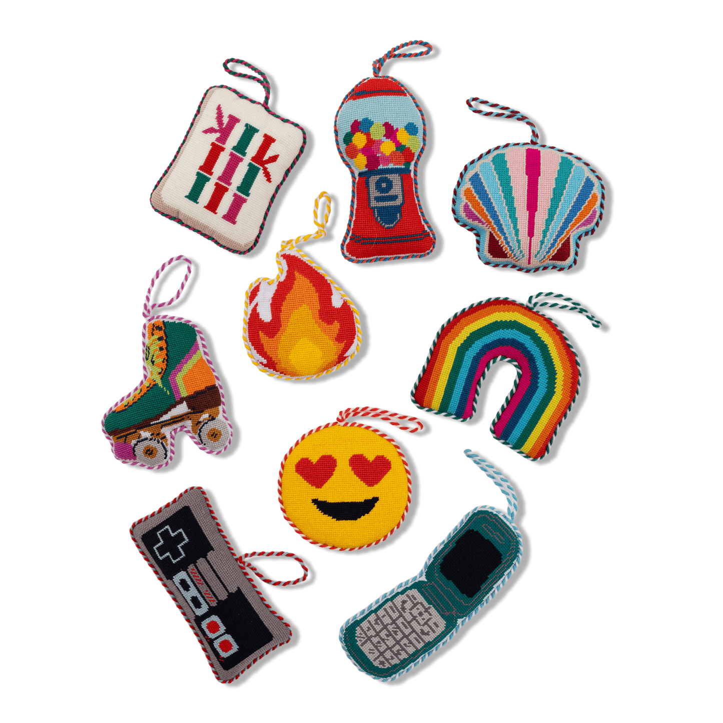Needlepoint Icon Ornament - Rainbow - Furbish Studio