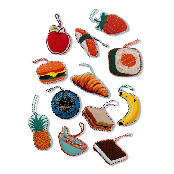 Needlepoint Icon Ornament - Ice Cream Sandwich - Furbish Studio