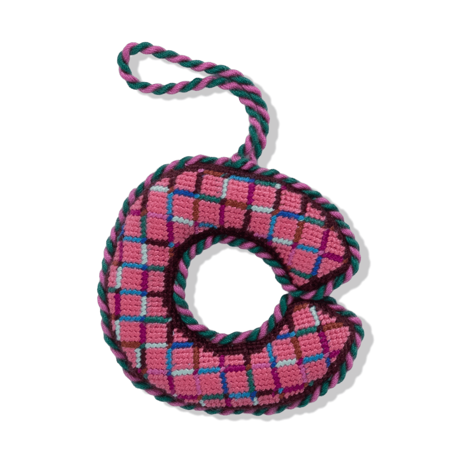 Needlepoint Monogram Ornament - C