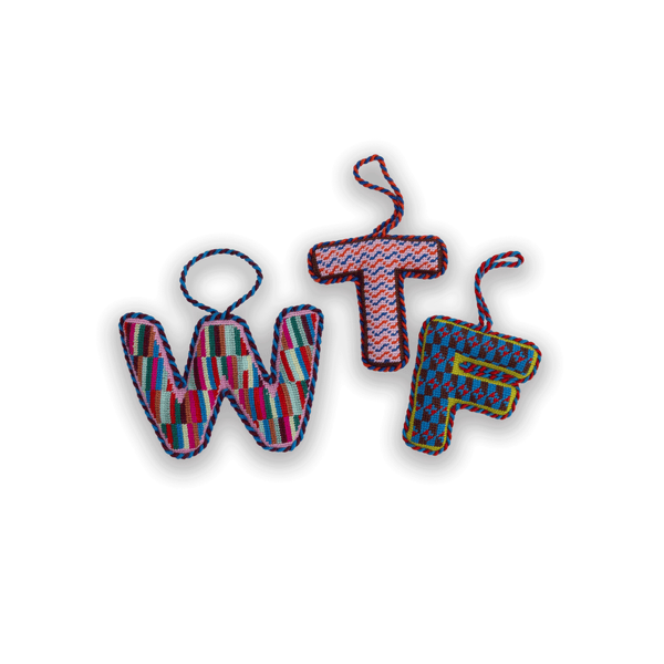 Needlepoint Monogram Ornament - W