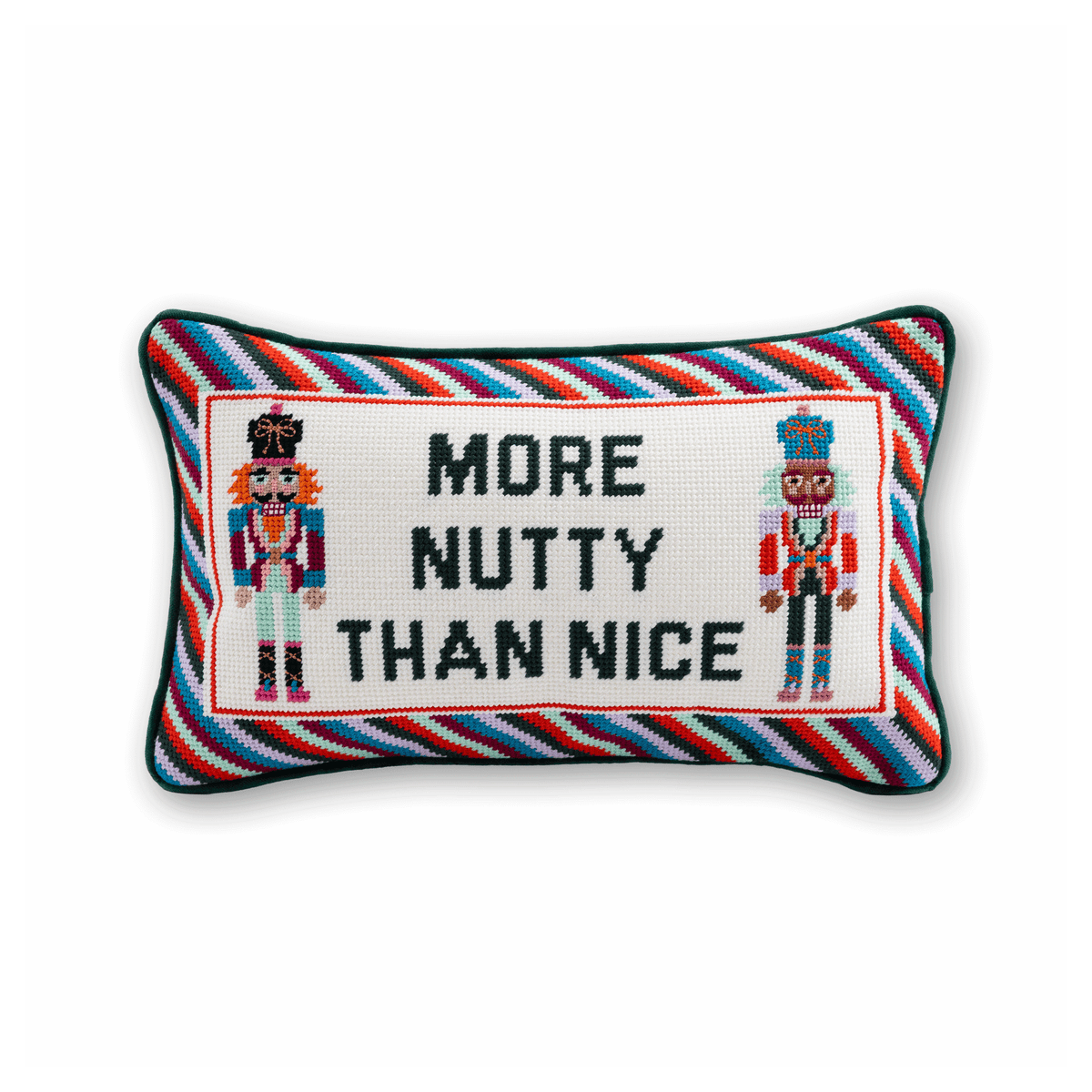More Nutty Needlepoint Pillow - Furbish Studio