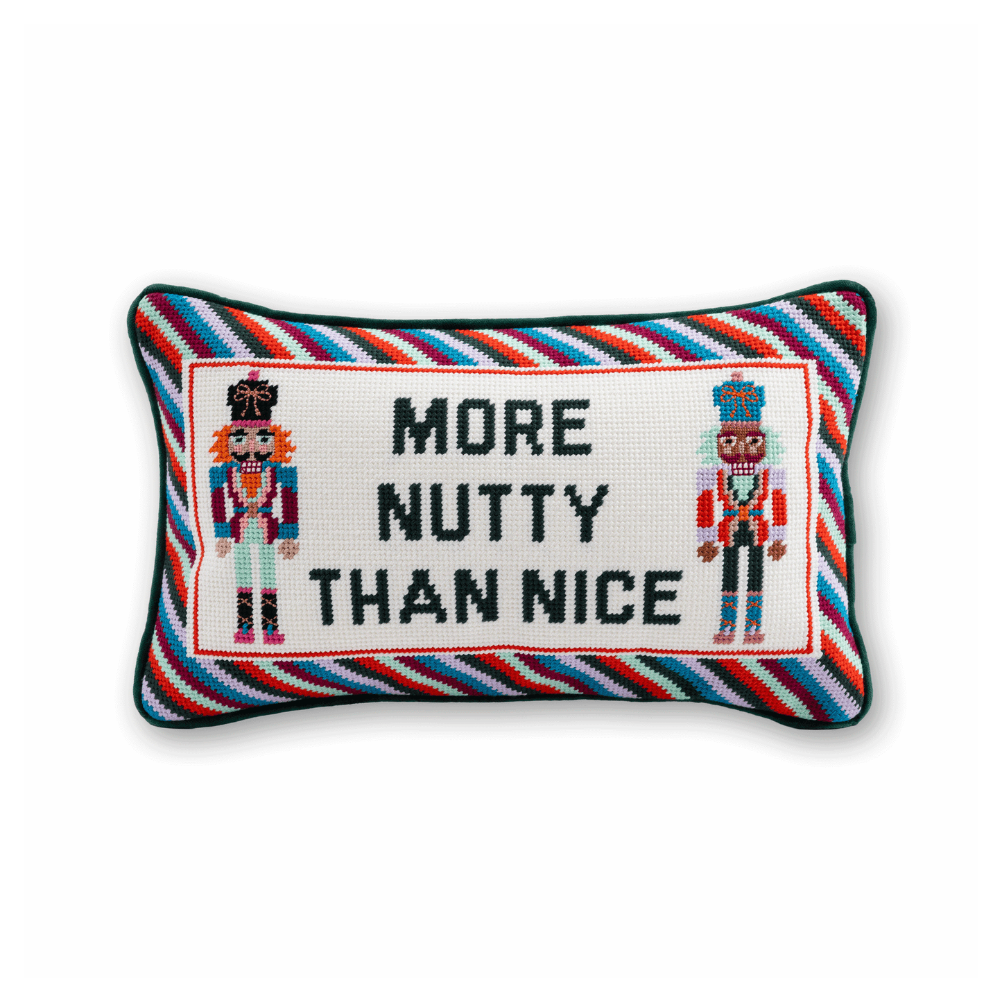 More Nutty Needlepoint Pillow - Furbish Studio